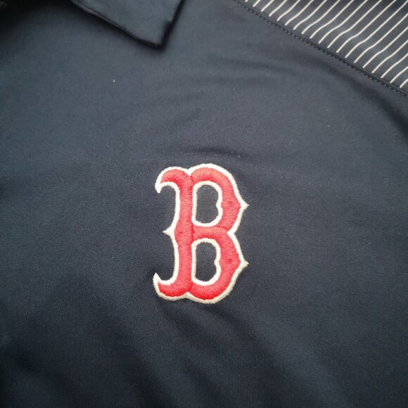 Antigua Men's Size Large Navy w/ Boston Red Sox "B" Short Sleeves Polo - Picture 4 of 10
